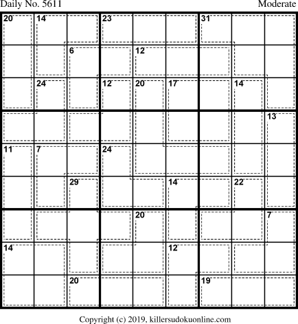 Killer Sudoku for 4/29/2021