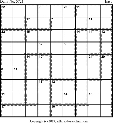 Killer Sudoku for 8/17/2021