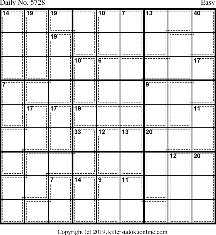 Killer Sudoku for 8/24/2021
