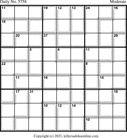Killer Sudoku for 9/23/2021