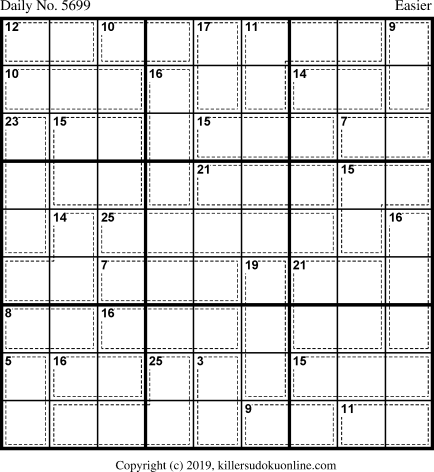 Killer Sudoku for 7/26/2021