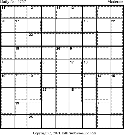 Killer Sudoku for 9/22/2021