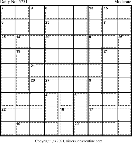 Killer Sudoku for 9/16/2021