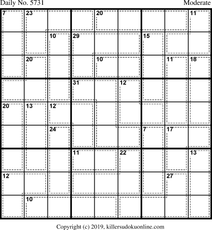 Killer Sudoku for 8/27/2021