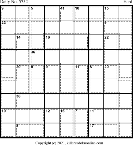 Killer Sudoku for 9/17/2021