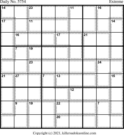 Killer Sudoku for 9/19/2021
