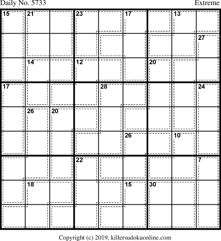 Killer Sudoku for 8/29/2021