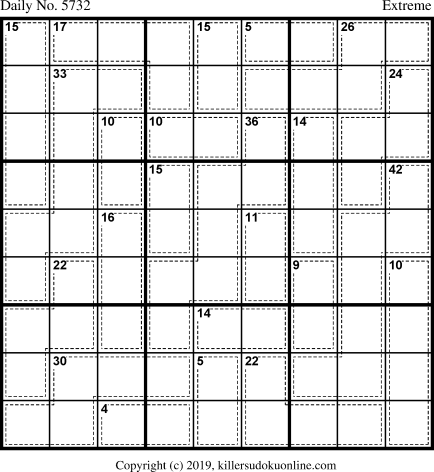 Killer Sudoku for 8/28/2021