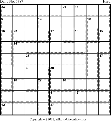 Killer Sudoku for 10/22/2021