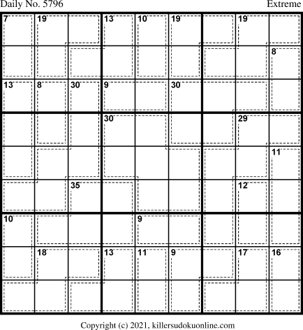 Killer Sudoku for 10/31/2021