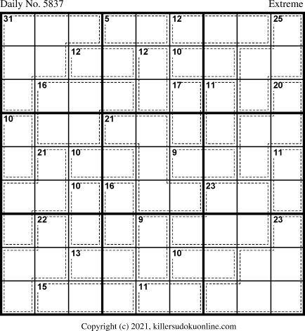 Killer Sudoku for 12/11/2021