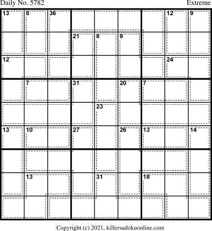 Killer Sudoku for 10/17/2021