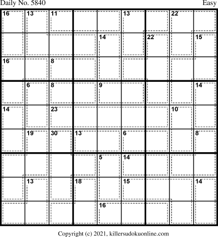 Killer Sudoku for 12/14/2021