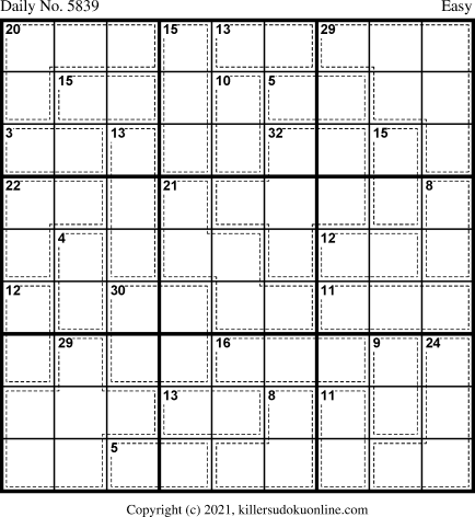 Killer Sudoku for 12/13/2021