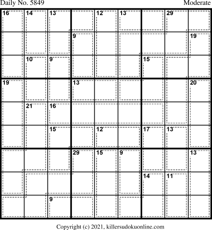 Killer Sudoku for 12/23/2021