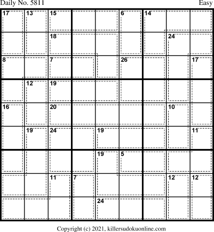 Killer Sudoku for 11/15/2021