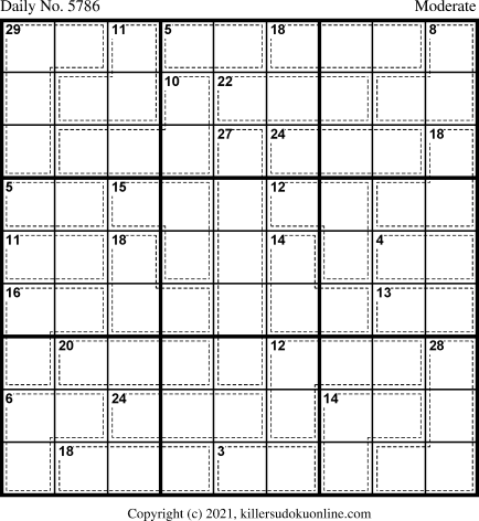 Killer Sudoku for 10/21/2021