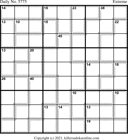 Killer Sudoku for 10/10/2021