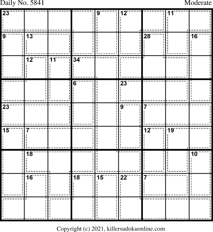 Killer Sudoku for 12/15/2021