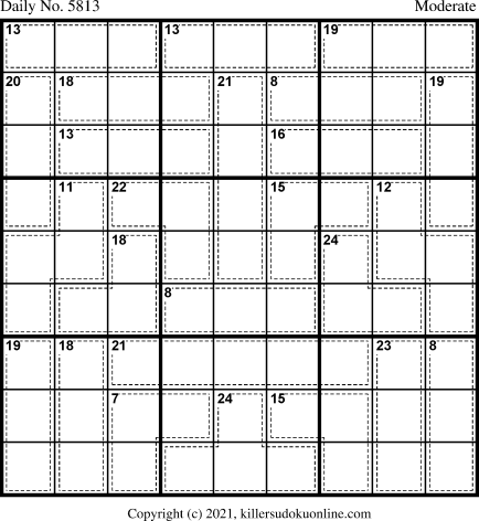 Killer Sudoku for 11/17/2021