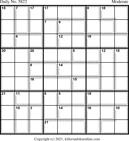 Killer Sudoku for 11/26/2021