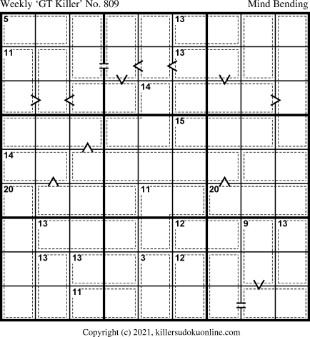 Killer Sudoku for 10/11/2021
