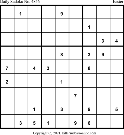 Killer Sudoku for 6/9/2021