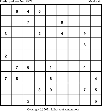 Killer Sudoku for 2/4/2021