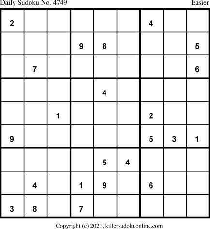Killer Sudoku for 3/4/2021