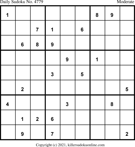 Killer Sudoku for 4/3/2021