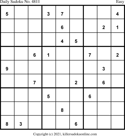 Killer Sudoku for 5/5/2021