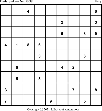 Killer Sudoku for 9/9/2021