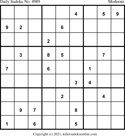 Killer Sudoku for 10/30/2021