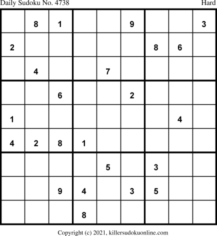 Killer Sudoku for 2/21/2021
