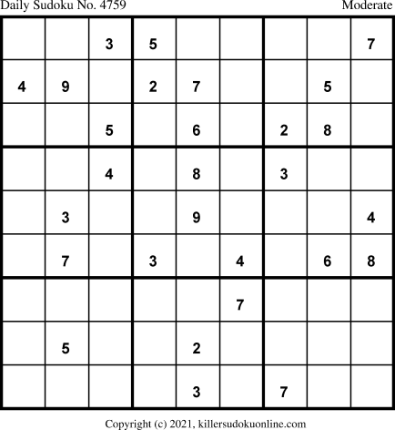 Killer Sudoku for 3/14/2021