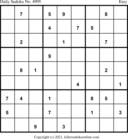 Killer Sudoku for 11/5/2021