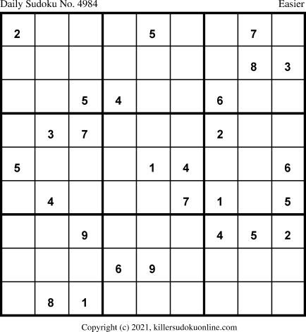 Killer Sudoku for 10/25/2021