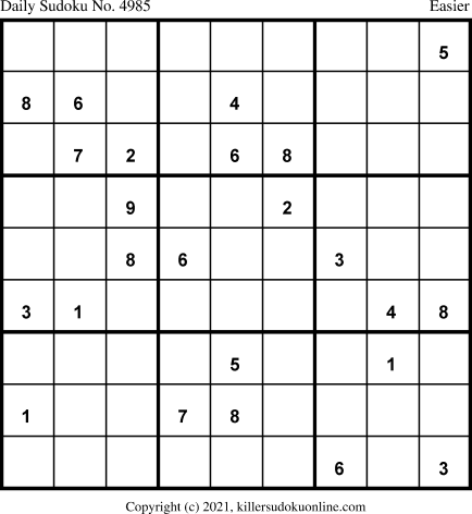 Killer Sudoku for 10/26/2021