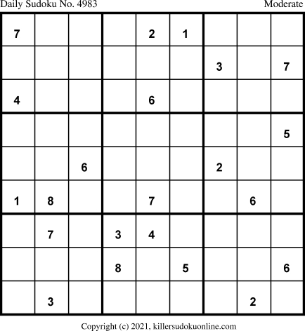 Killer Sudoku for 10/24/2021