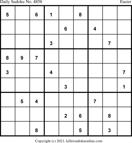 Killer Sudoku for 6/21/2021