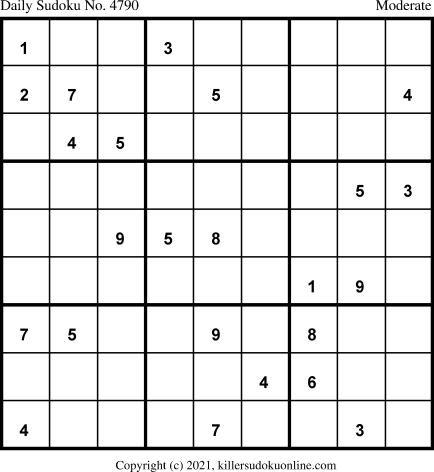 Killer Sudoku for 4/14/2021