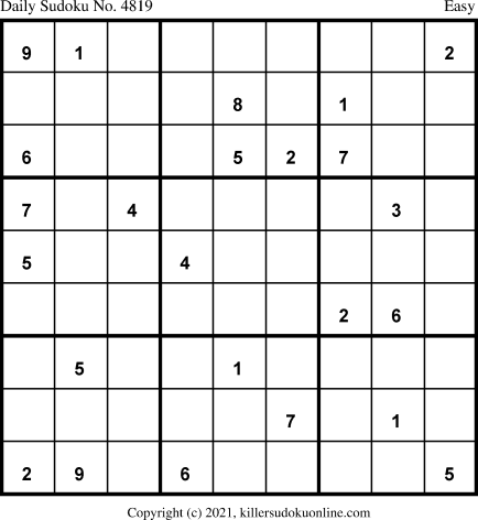 Killer Sudoku for 5/13/2021