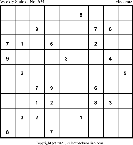 Killer Sudoku for 6/21/2021
