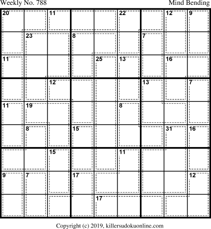 Killer Sudoku for 2/8/2021
