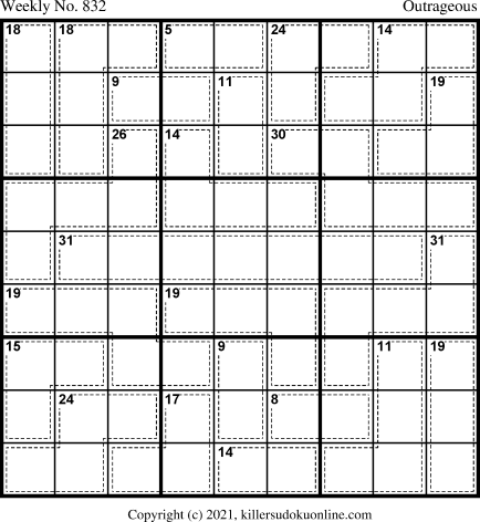 Killer Sudoku for 12/13/2021