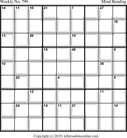 Killer Sudoku for 4/26/2021