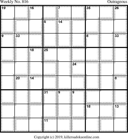 Killer Sudoku for 8/23/2021