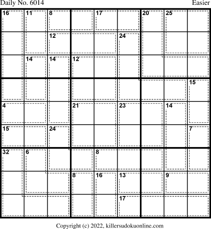 Killer Sudoku for 6/6/2022