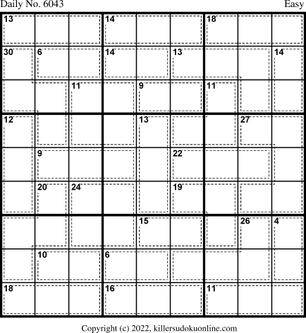 Killer Sudoku for 7/5/2022