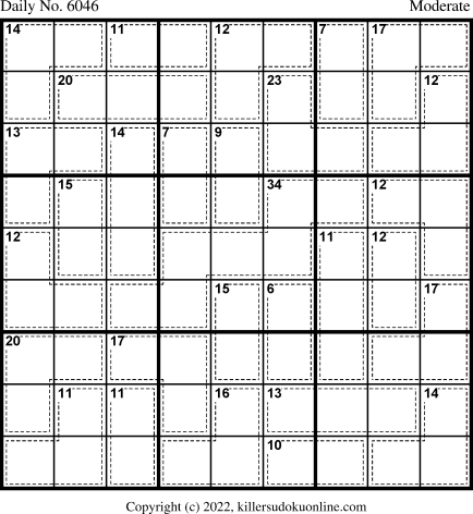 Killer Sudoku for 7/8/2022